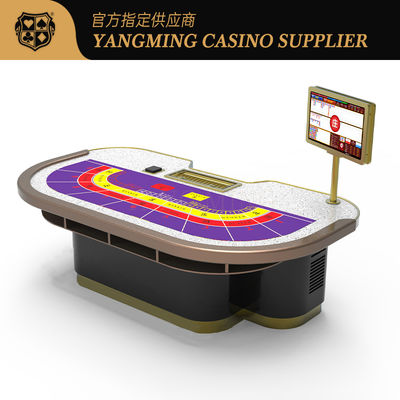 Soluzione di tavolo da casinò di fascia alta per 9 giocatori Baccarat / Poker ibrido con logo personalizzato