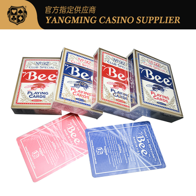 Carte da gioco tedesche di gioco del casinò 310g del club rosse o carte da gioco blu dell'ape del casinò No.92