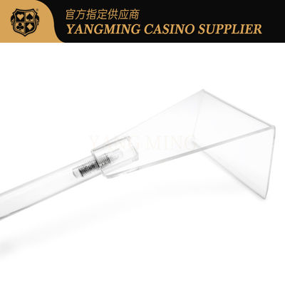 I chip di poker acrilici del casinò degli accessori trasparenti pieni del gioco rastrello di gioco dei chip smontaggio telescopico di plastica/rastrellano