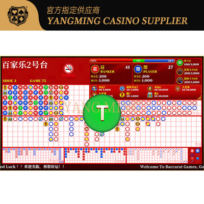 Sistema di visualizzazione della tabella di marcia del Baccarat V2 per tavoli da casinò professionali