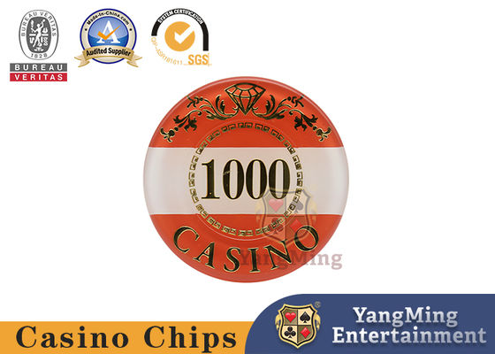 La mazza numerata stile Chip Set Bright Color With del casinò ha personalizzato il logo della stampa