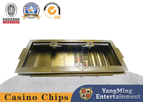 Doppia cassa a un solo strato su ordinazione del galleggiante di Chips Tray Dragon Tiger Gambling Table Chips del metallo della serratura