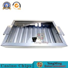 8 accessori d'argento della Tabella del black jack di Chip Tray 375*253mm della Tabella della mazza di colore di file