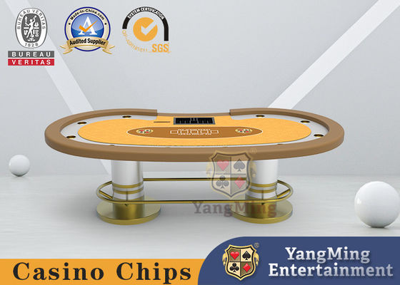 Pea Shaped Texas Oval Casino Game Chess Table 304 Stainless Steel