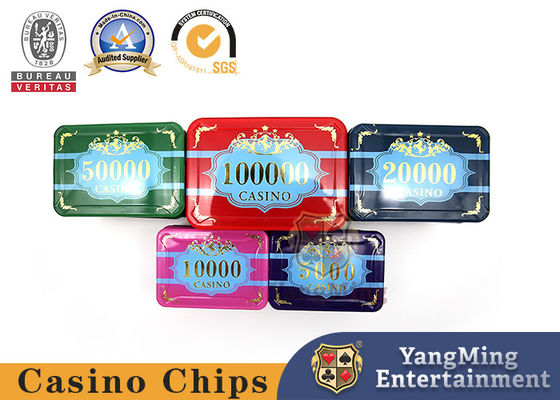 760 pezzi di viola luce anti-falsificazione Texas Hold 'em stampaggio a caldo plastica chip set di alta qualità cristallo acrilico chip moneta fabbrica spot