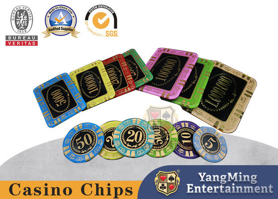 Monete con chip di poker in cristallo acrilico ad alta trasparenza