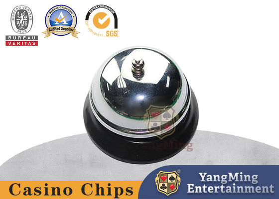 Anello rumoroso di chiamata dello scrittorio della Tabella della mazza del casinò della costruzione del metallo di Chrome Finsh chiaro