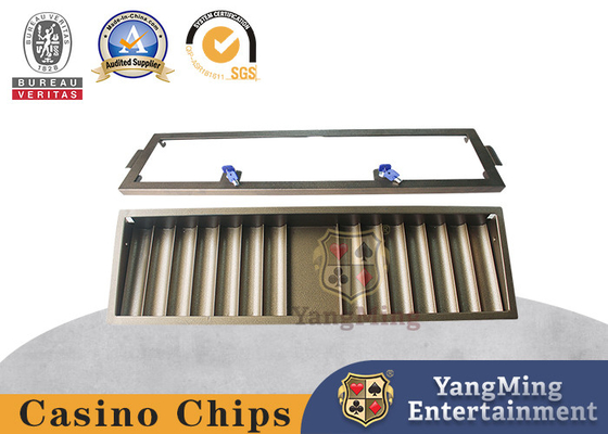 Casinò a un solo strato Chip Tray Ceramic Clay Material della serratura del ferro industriale del metallo doppio