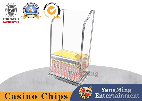 Scatola di carte da scarto in acrilico Baccarat Texas Hold'Em Casinò 8 mazzi Tenitore di rifiuti da tavolo