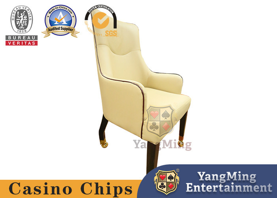 Hotel Custom Pulley Leather Solid Wood Comfortable Poker Chairs