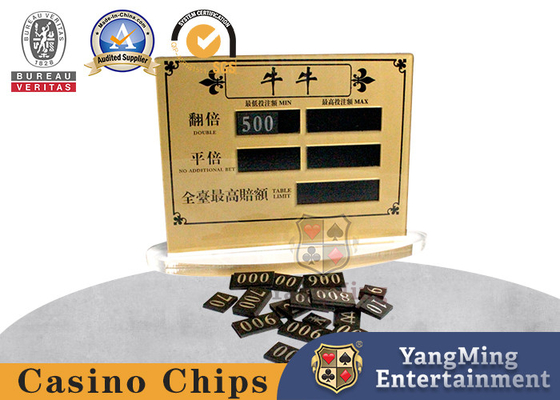 Casino Bull Poker Table Limited Red Card Acrylic Plastic Screen Printing Può essere personalizzato